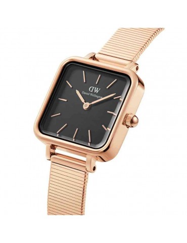 Daniel Wellington Woman's Watch - Square Studio 22x22mm Black Rose Gold - 0 2
