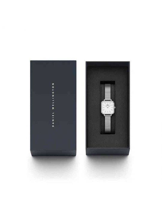 Daniel Wellington Woman's Watch - Studio Square 22x22mm White Silver - 0