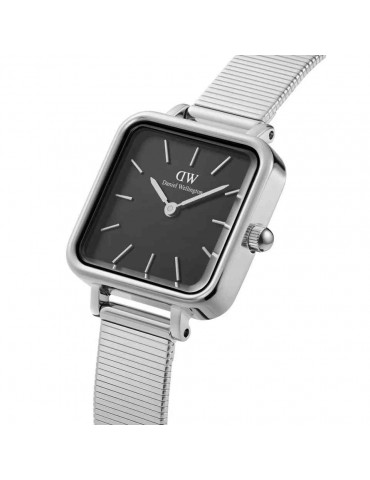 Daniel Wellington Woman's Watch - Square Studio 22x22mm Black Silver - 0 2