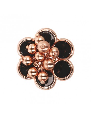 Bronzallure Woman Ring - Alba Flower in Black Onyx - 0 2