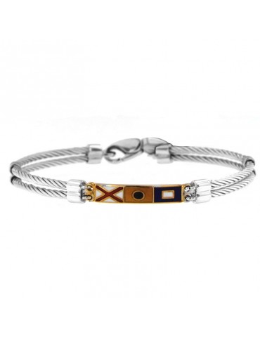 Bracciale Giovepluvio con Piastrina Vip da Uomo - 0 2