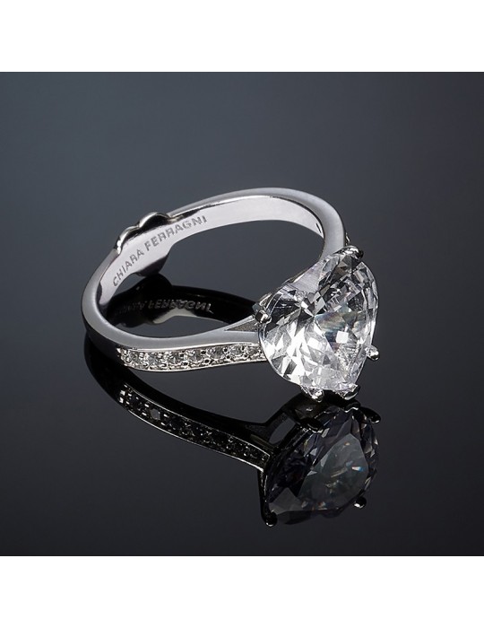 Anello Chiara Ferragni - First Love - Cuore Bianco - 18 - J19AVF01018