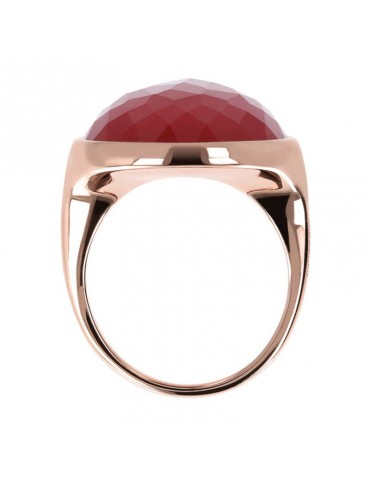 Bronzallure Woman Ring - Alba Hard Cut with Red Quartz Stone - 0 2