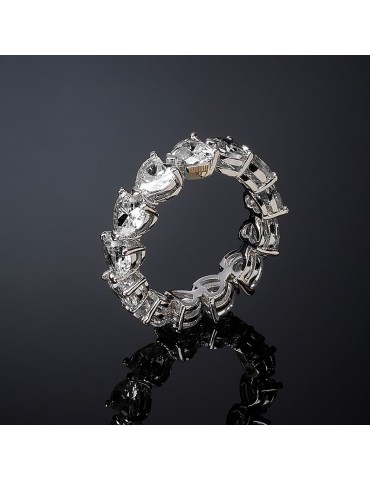 Chiara Ferragni Woman's Ring - Infinity Love Silver with White Hearts - 16 - 0