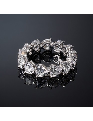 Chiara Ferragni Woman's Ring - Infinity Love Silver with White Hearts - 16 - 0 2