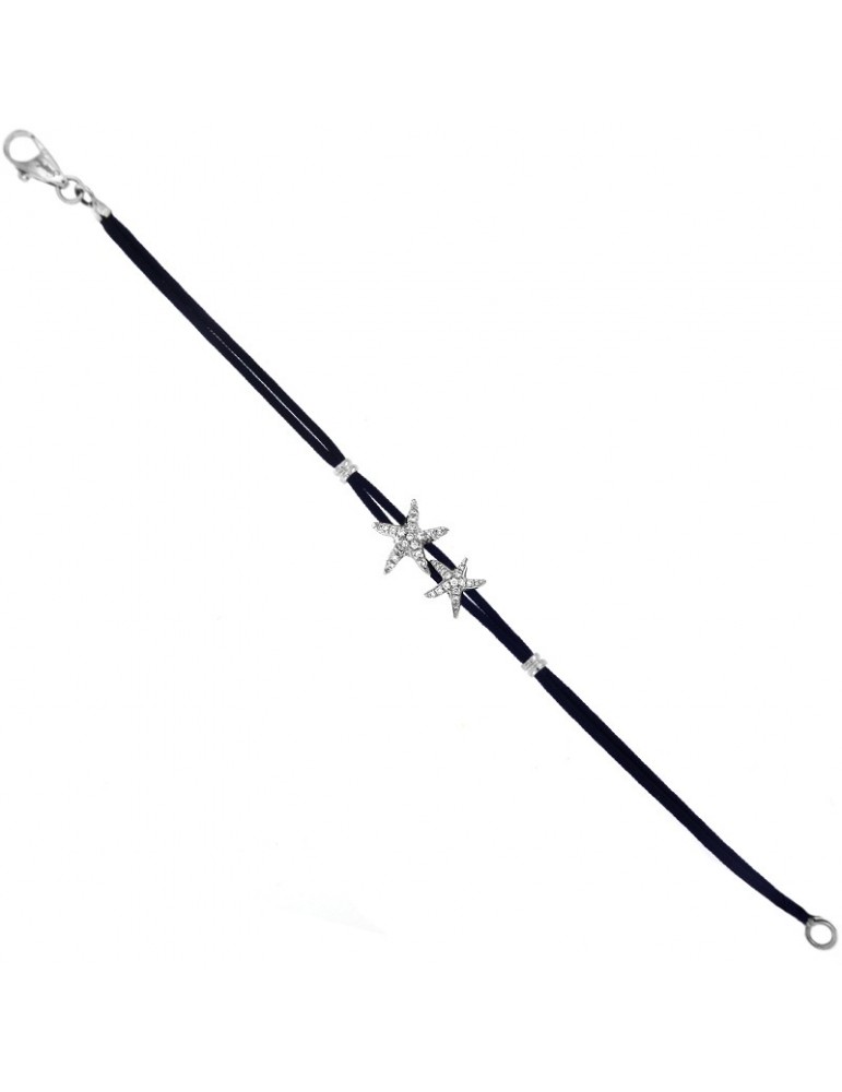 Bracciale Giovepluvio Stelle Marine con Diamanti da Uomo - 0