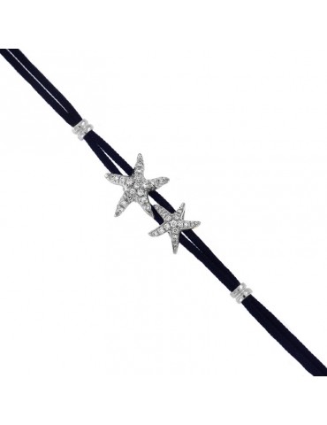 Giovepluvio Man's Starfish Bracelet with Diamonds - 0 2
