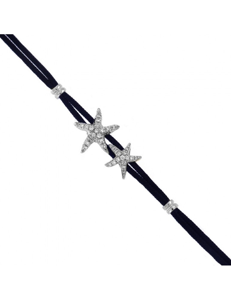 Bracciale Giovepluvio Stelle Marine con Diamanti da Uomo - 0