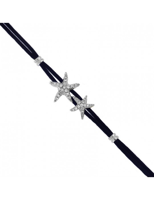 Bracciale Giovepluvio Stelle Marine con Diamanti da Uomo - 0