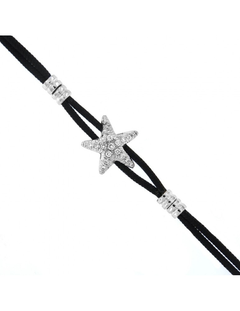Giovepluvio Man's Starfish Bracelet with Diamonds - 0