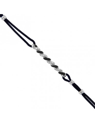 Bracciale Giovepluvio Intreccio con Diamanti da Uomo - 0
