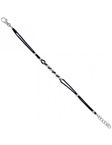 Bracciale Giovepluvio Intreccio con Diamanti da Uomo - 0 2