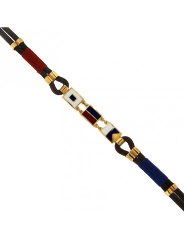 Giovepluvio Man's Bracelet with Flags - 0