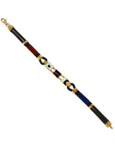 Giovepluvio Man's Bracelet with Flags - 0 2