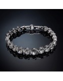 Chiara Ferragni Woman's Bracelet - Infinity Love Tennis with Big Horizontal White Heart Zircons - 0