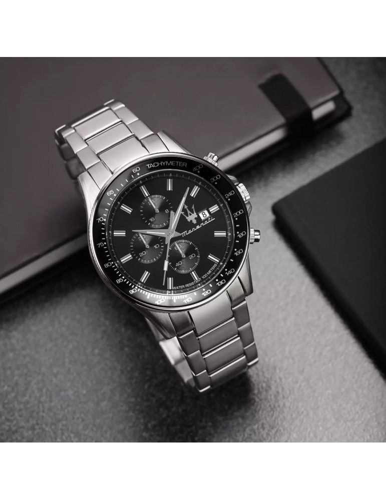 Orologio Maserati Uomo - Sfida - Cronografo - 44mm Nero - R8873640015
