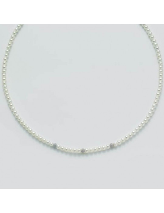 Collana Miluna da Donna -  Filo di Perle 4 - 4,5 mm - Boule - PCL1701B
