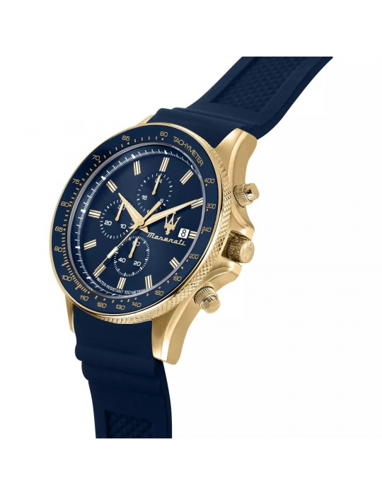 Orologio Maserati Uomo - Sfida Cronografo 44mm Gold Blu - R8871640004