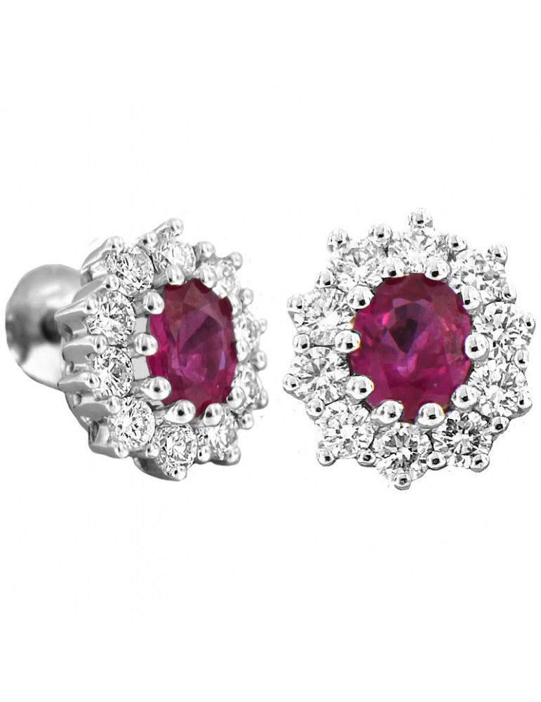Orecchini Davite & Delucchi con Diamanti e Rubini da Donna - 0