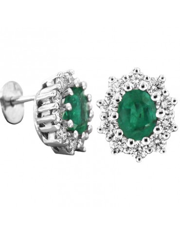 Orecchini Davite & Delucchi con Smeraldi e Diamanti da Donna - 0
