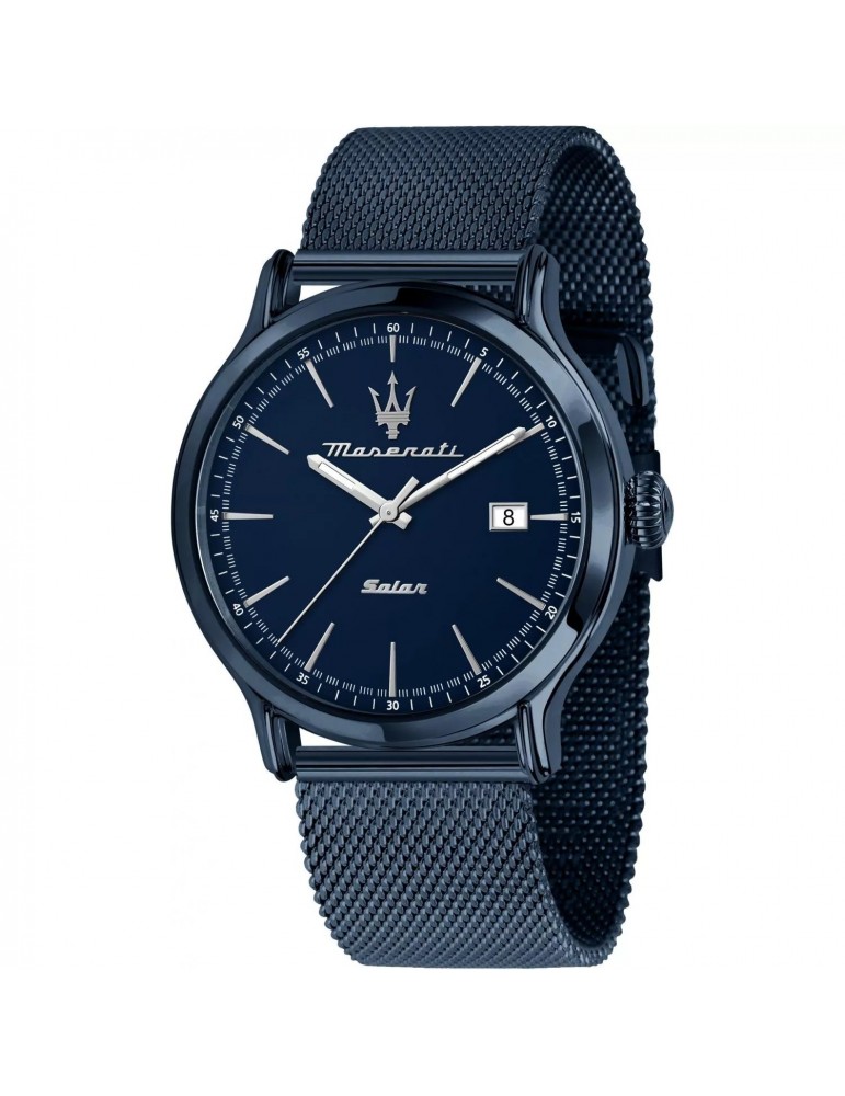 Maserati Men's Watch - Solar Time and Date 42mm Blue - 0
