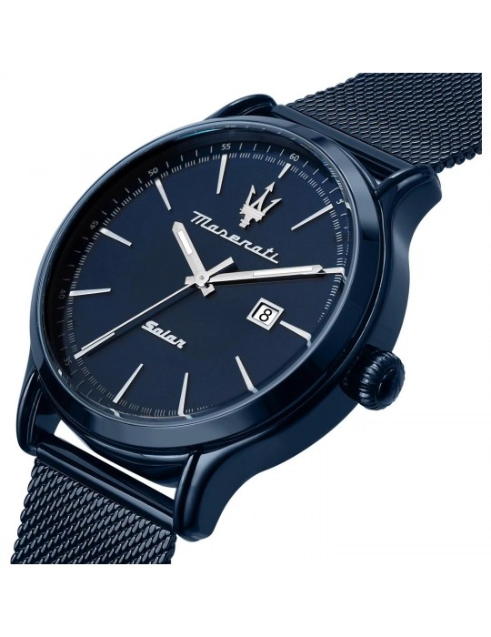 Maserati Men's Watch - Solar Time and Date 42mm Blue - 0