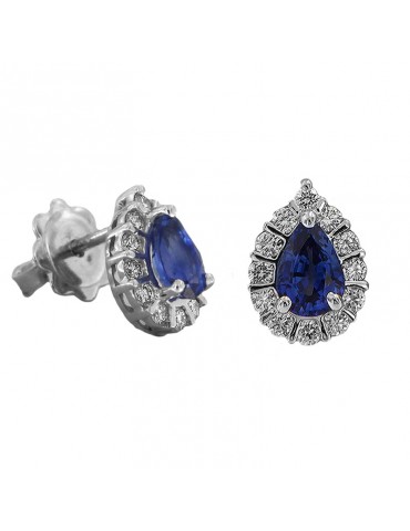 Orecchini Davite & Delucchi con Zaffiro e Diamanti da Donna - 0
