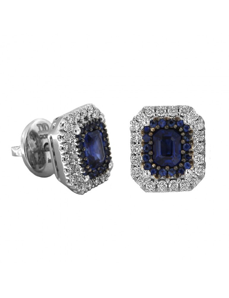 Orecchini Davite & Delucchi con Zaffiro e Diamanti da Donna - 0