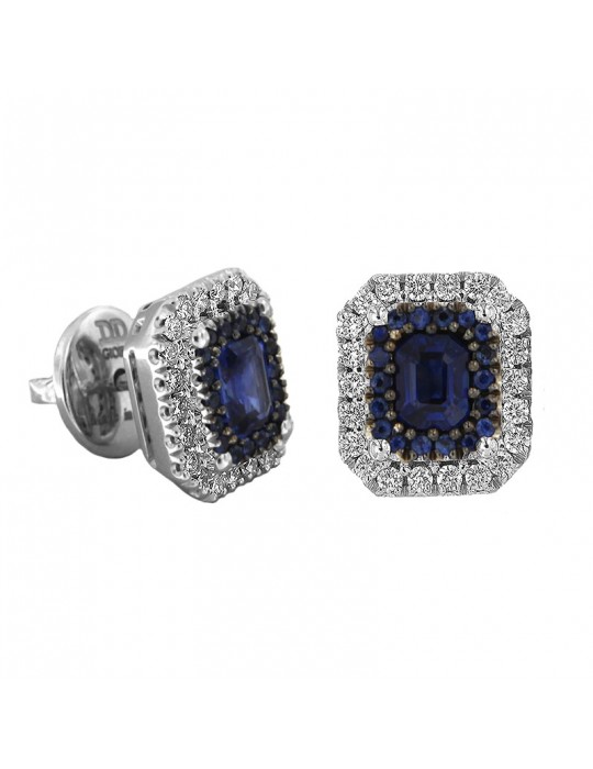 Orecchini Davite & Delucchi con Zaffiro e Diamanti da Donna - 0