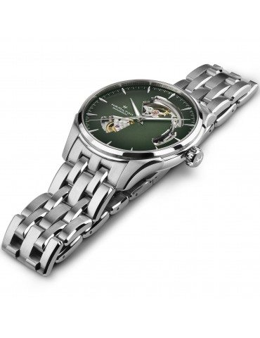 Orologio Hamilton - Jazzmaster  - Open Heart - 40mm Verde - H32675160 2