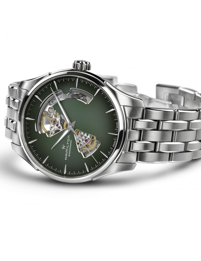 Orologio Hamilton - Jazzmaster  - Open Heart - 40mm Verde - H32675160