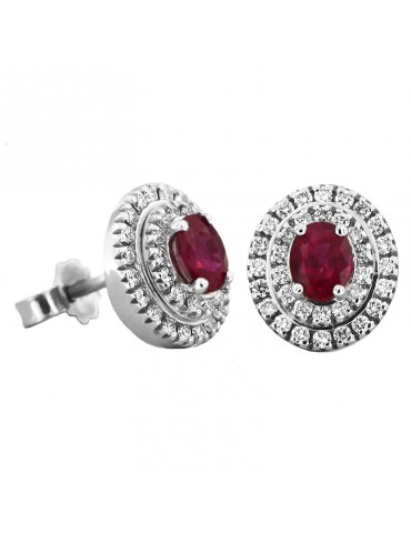 Orecchini Giorgio Visconti con Diamanti e Rubini da Donna - 0