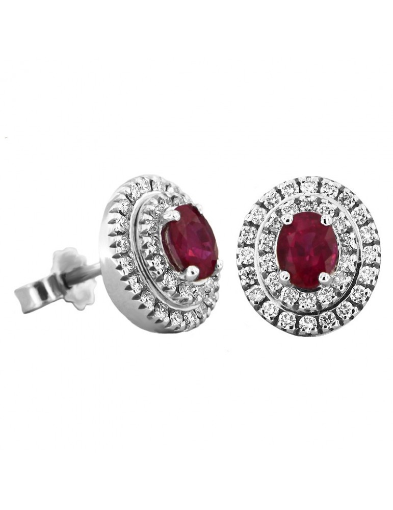 Orecchini Giorgio Visconti con Diamanti e Rubini da Donna - 0