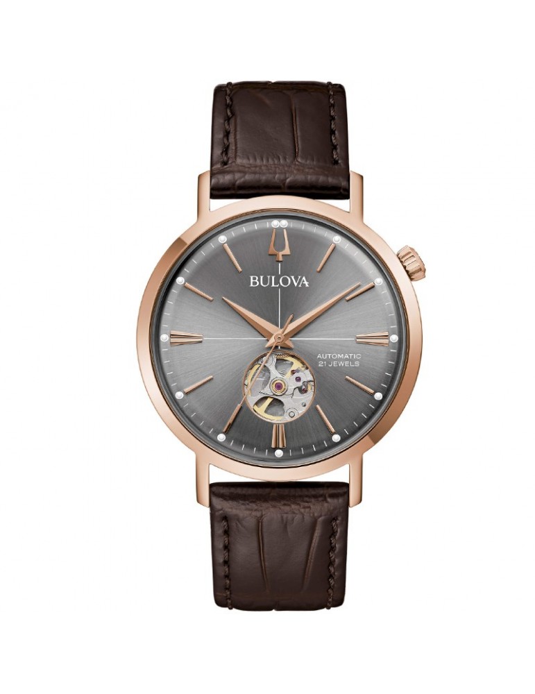 Orologio Bulova -Aerojet- Automatico 41mm Antracite Rose Gold - 97A171