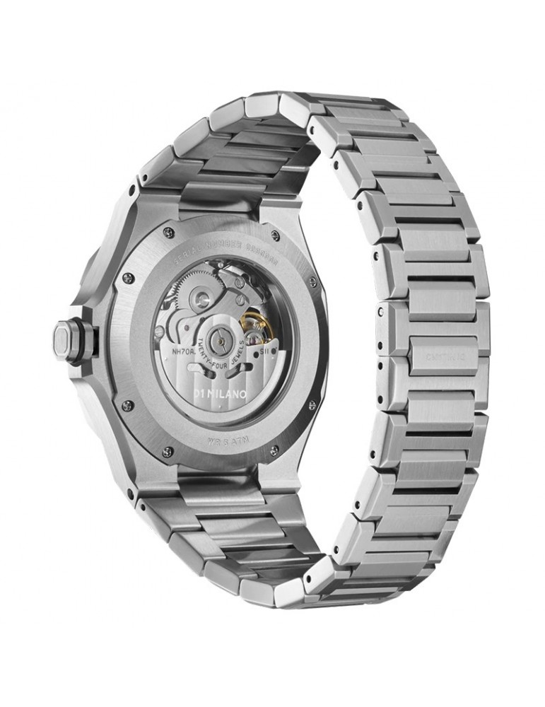 D1 Milano Men's Watch - Mechanical Automatic 41.5mm Silver Skeleton - 0
