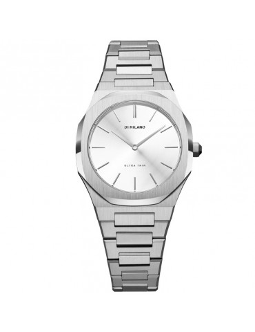 D1 Milano Woman's Watch - Ultra Thin Silver Cloud 34mm Silver White - 0
