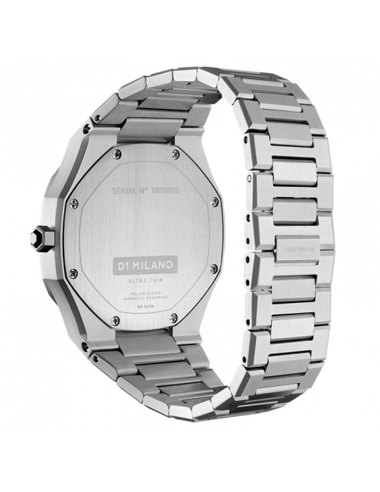 D1 Milano Woman's Watch - Ultra Thin Silver Cloud 34mm Silver White - 0