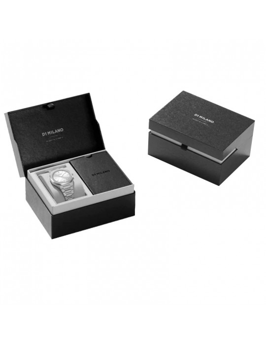 D1 Milano Woman's Watch - Ultra Thin Silver Cloud 34mm Silver White - 0