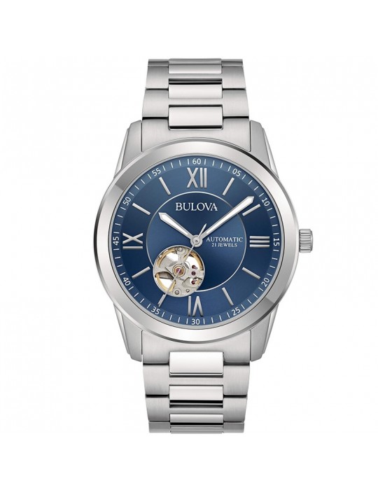 Orologio Bulova Uomo - Classic Meccanico Automatico 42mm Blu - 96A281