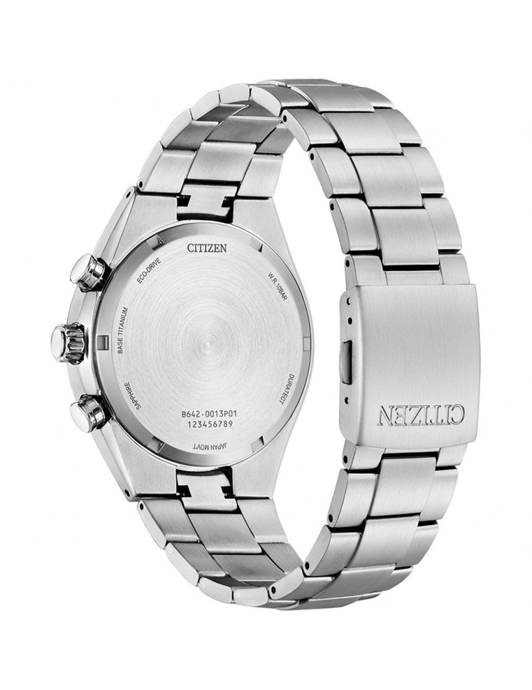 Citizen Men's Watch - Super Titanium Eco-Drive Chronograph 43mm Black - 0