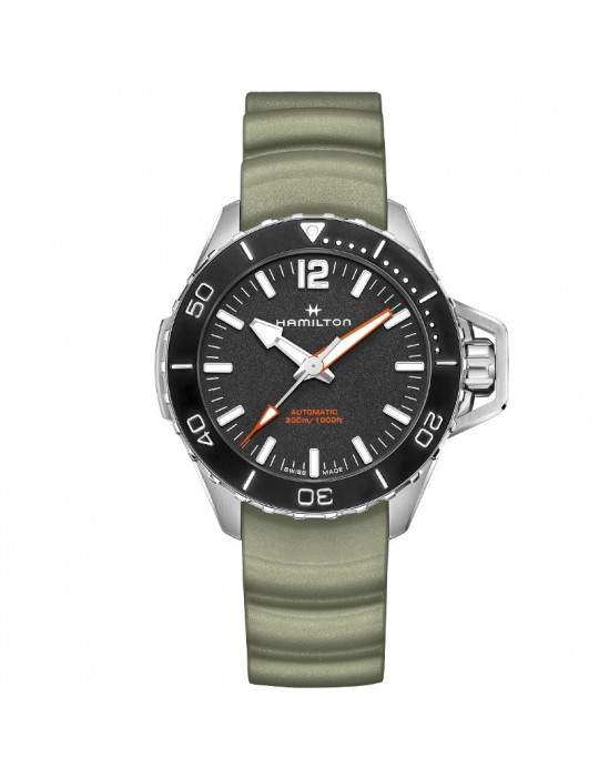 Hamilton Men's Watch - Khaki Navy Frogman Automatic 46mm Green Black - 0
