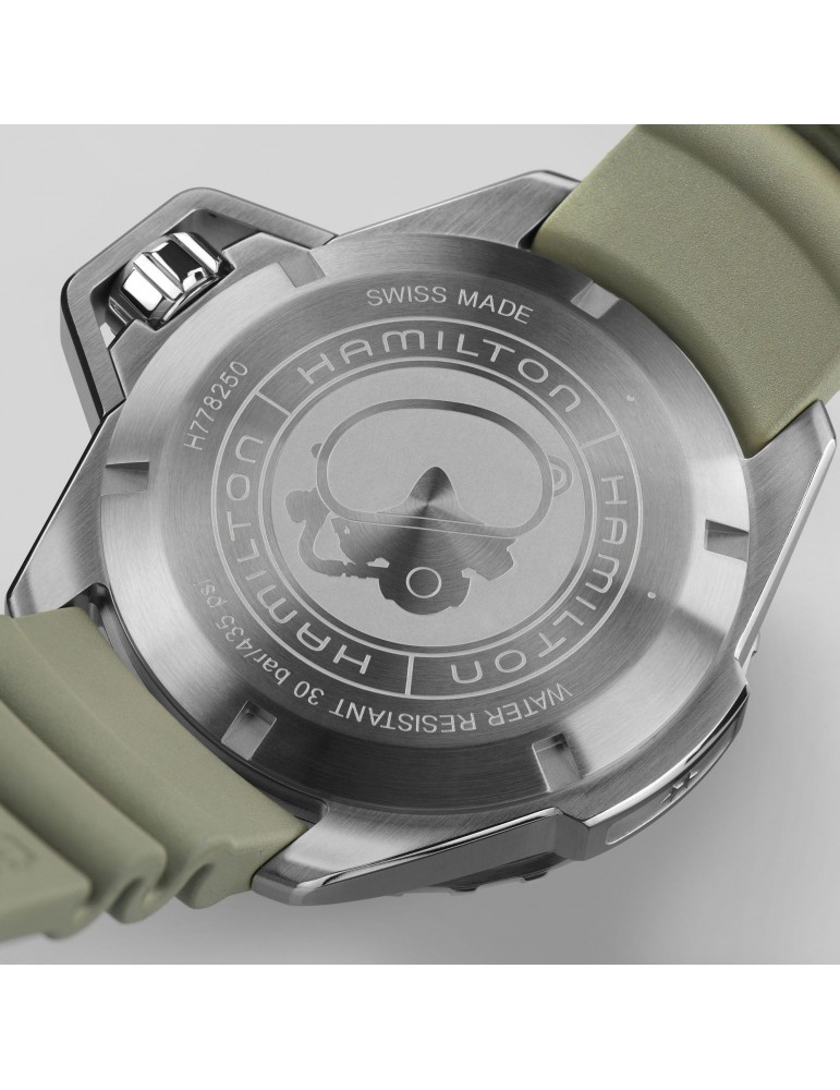 Hamilton Men's Watch - Khaki Navy Frogman Automatic 46mm Green Black - 0