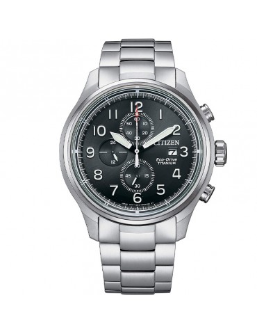 Citizen Men's Watch - Super Titanium Eco-Drive Chronograph 44mm Black - 0