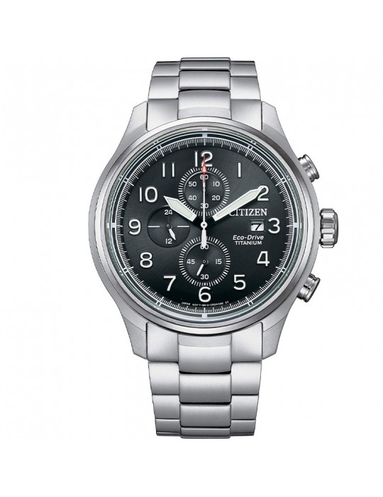Citizen Men's Watch - Super Titanium Eco-Drive Chronograph 44mm Black - 0