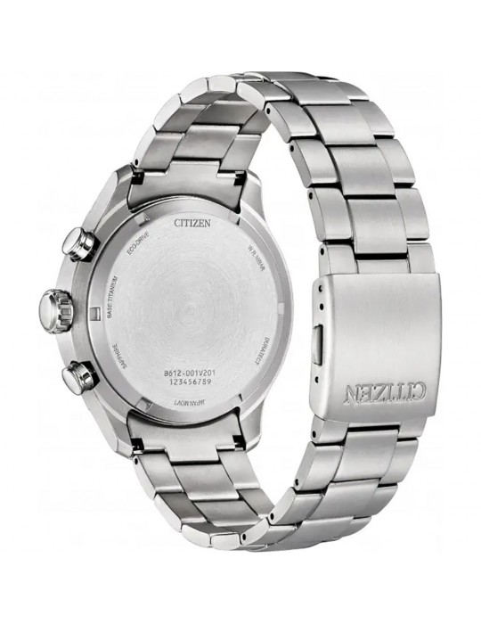 Citizen Men's Watch - Super Titanium Eco-Drive Chronograph 44mm Black - 0