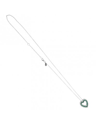 Collana Davite&Delucchi - Oro - Cuore - Diamanti - Smeraldi - CLN010541SMS 2