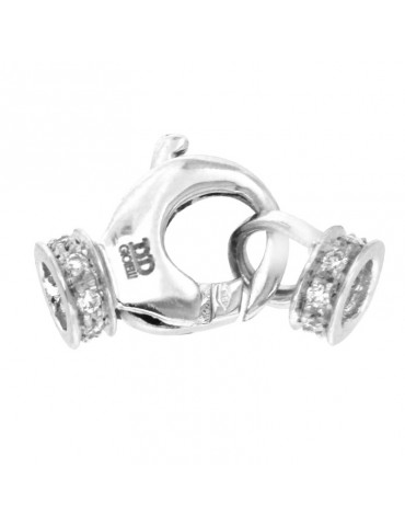 Davite & Delucchi clasp - in 18 carat white gold with natural diamonds 0.12 ct - 0 2