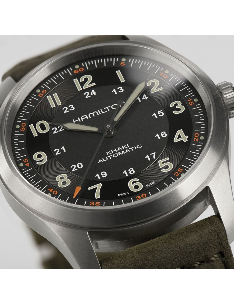 Hamilton Men's Watch - Khaki Field Titanium Automatic 38mm Black - 0