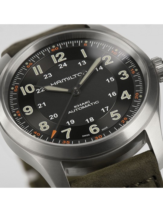 Orologio Hamilton - Khaki Field Titanium - 38mm Nero - H70205830