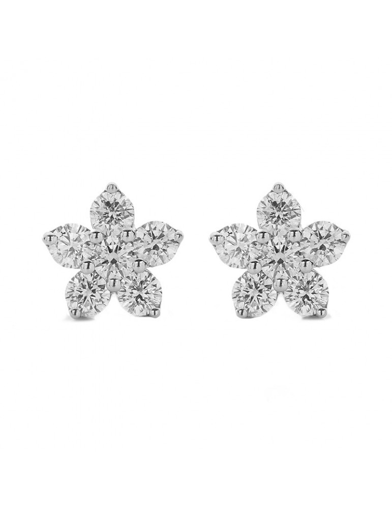 Orecchini Buonocore - Flowers - Oro Bianco - Diamanti 0,45 ct - 560O01DW